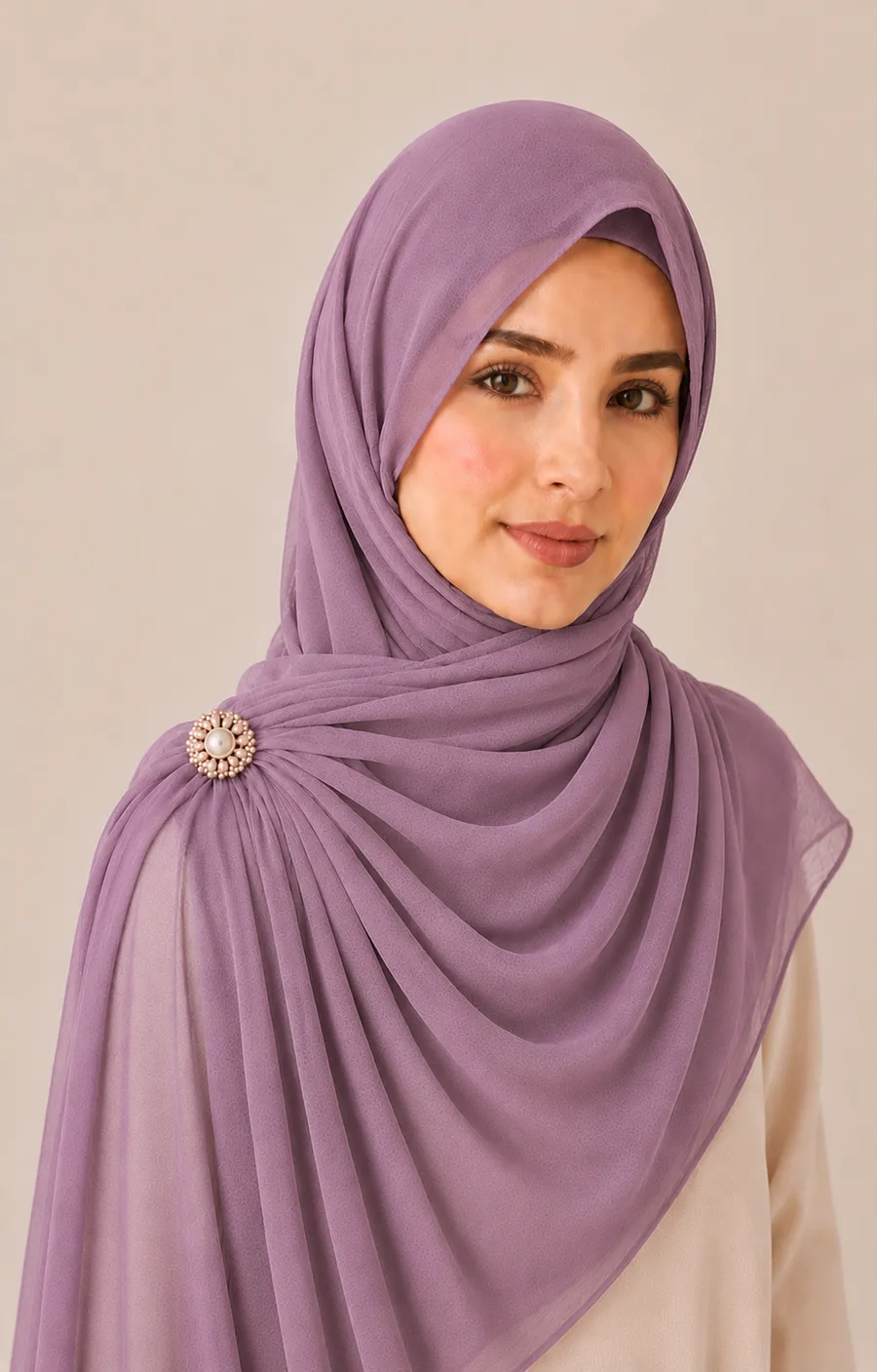 Mauve Chiffon Hijab