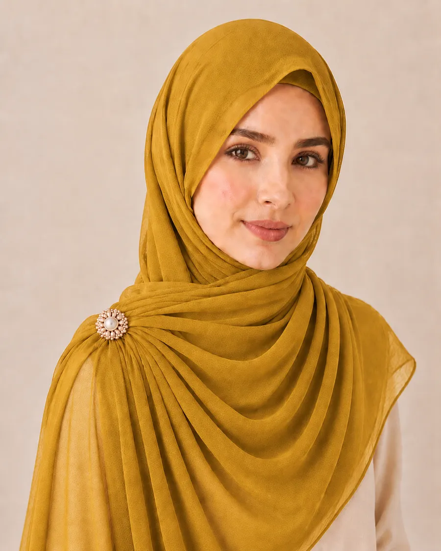 Mustard Chiffon Hijab
