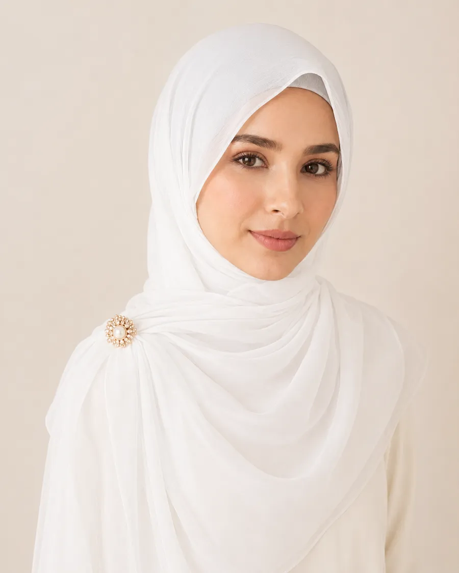 White Chiffon Hijab
