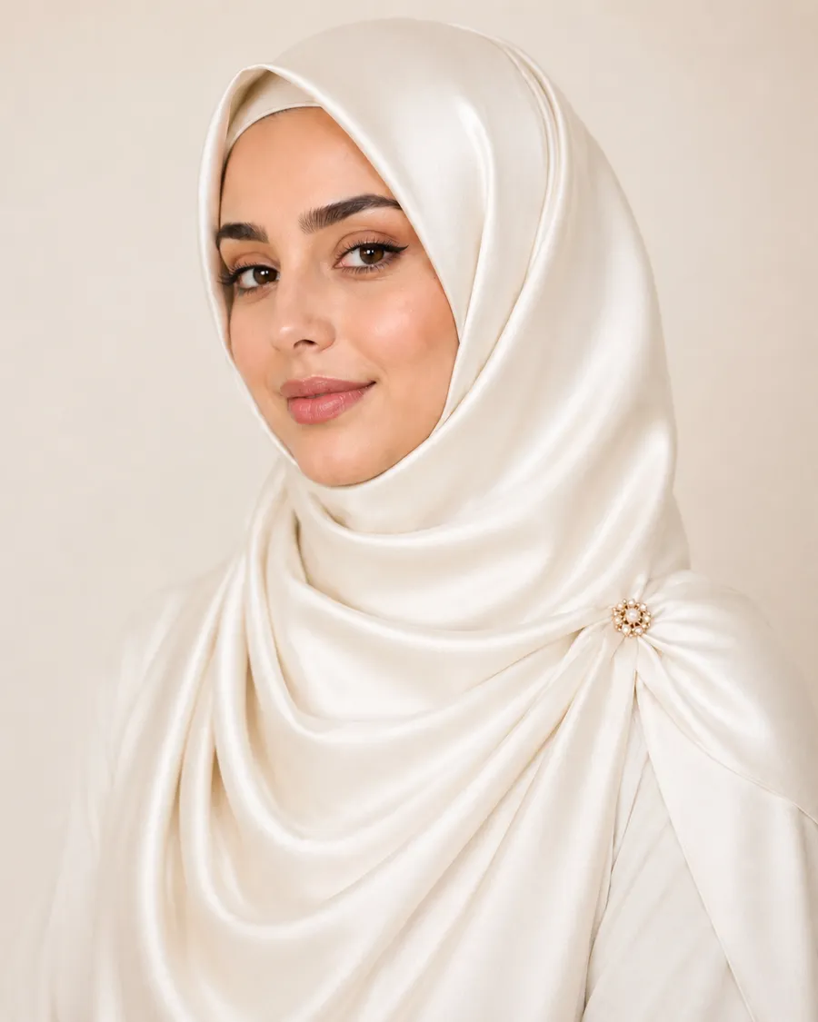 Ivory Silk Hijab