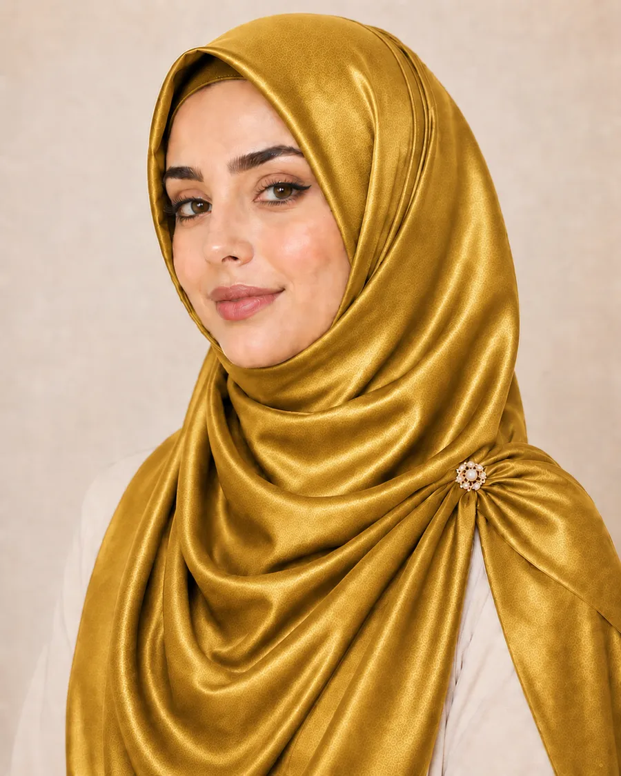 Mustard Silk Hijab